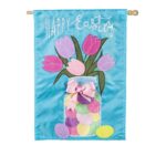 Happy Easter Tulip House Flag