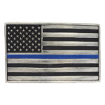Stand behind the Blue Line Flag Attitude Buckle