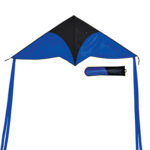 Blue and Black Travel Delta Kite