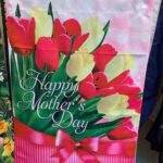 Mothers Day Flowers House Flag