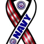 Navy Outdoor Ribbon Magnet