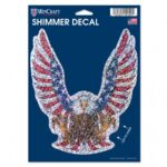 US Flag Shimmer Eagle Decal