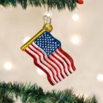 US Flag Christmas Ornament