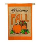 Welcome Fall Pumpkin House Flag
