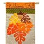 Welcome Fall Leaves House Flag