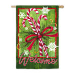 Candy Cane & Ribbon House Flag